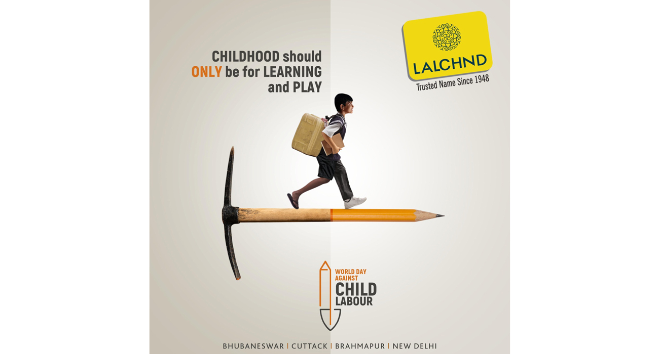 Creative wishpost on International Day against Child Labour for Lalchnd Social Media