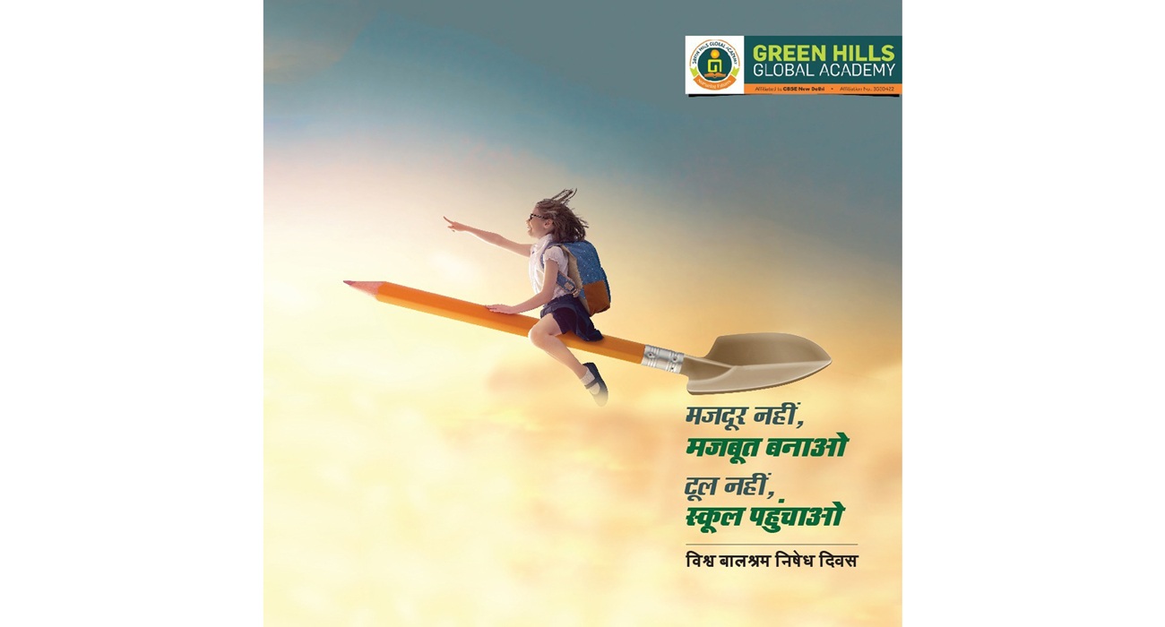 Creative wishpost on International Day against Child Labour for Green Hills Global Academy