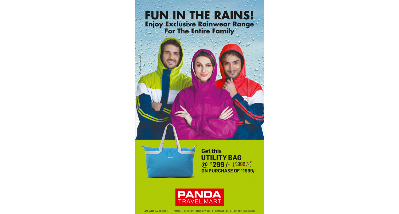 Panda Travel Mart Rain wear Ad