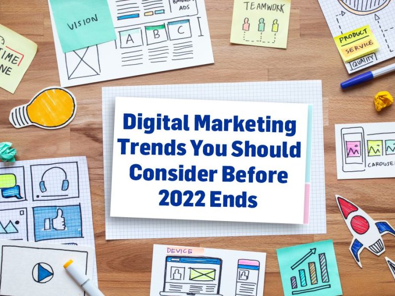 Digital Marketing Trends You Should Consider Before 2022 Ends