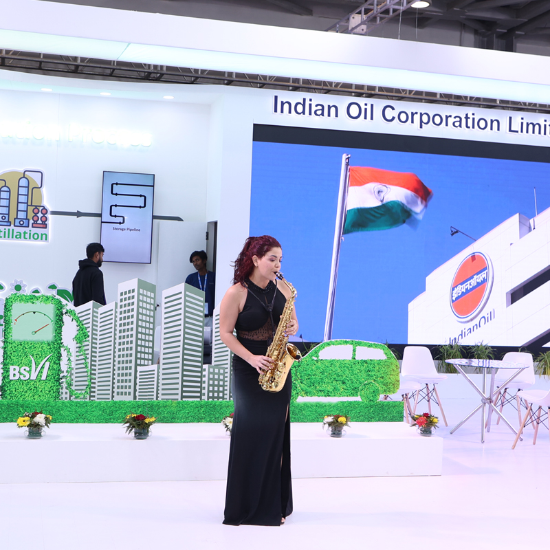 IndianOil's stall at Ethanol pavilion at Auto Expo 2023, Expomart , Greater Noida.