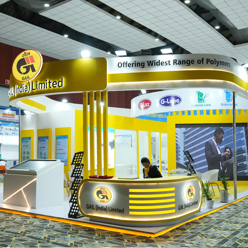 Gail India Limited exhibition stall in HIPLEX 23 international Plastic expo