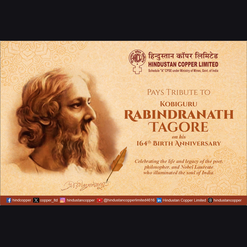 Sanket designed Hindustan Copper Limited’s homage to Rabindranath Tagore’s legacy
